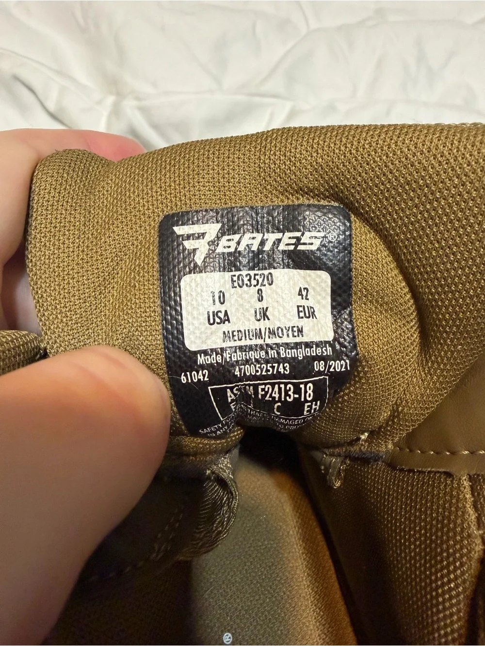 Bates Tactical Sport 2 Mid Safety Toe Work Boots Brown Men’s 10